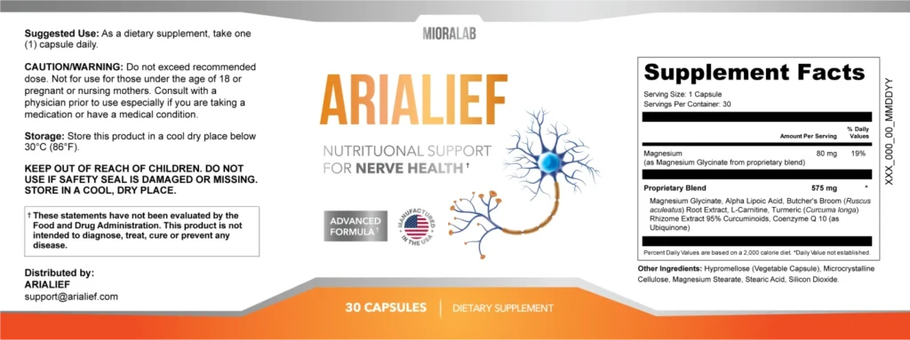 Ingredients arialief